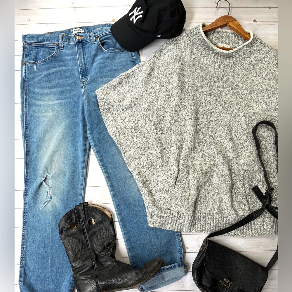Lou & Grey cotton blend cape sweater